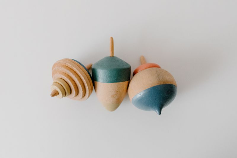 Wooden Spinning Tops